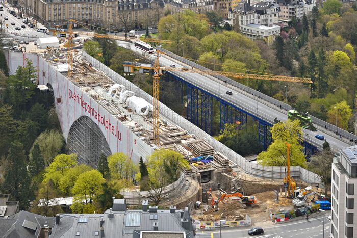 Sanierung Pont Adolphe historische Steinbogenbrücke